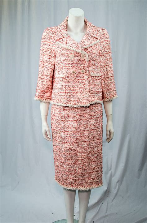 classic chanel suit history|vintage Chanel tweed suit.